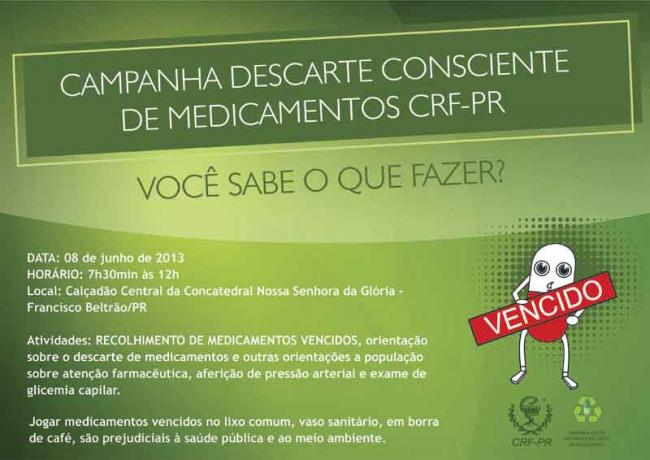 Campanha - Descarte Consciente de Medicamentos em Francisco Beltrão