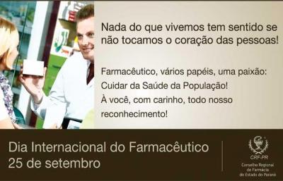 Dia Internacional do Farmacêutico - 25 de setembro