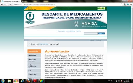 Aberto edital sobre Descarte de Medicamentos