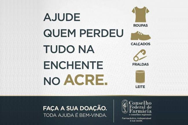 Conselhos de Farmácia iniciam campanha de apoio ao Acre