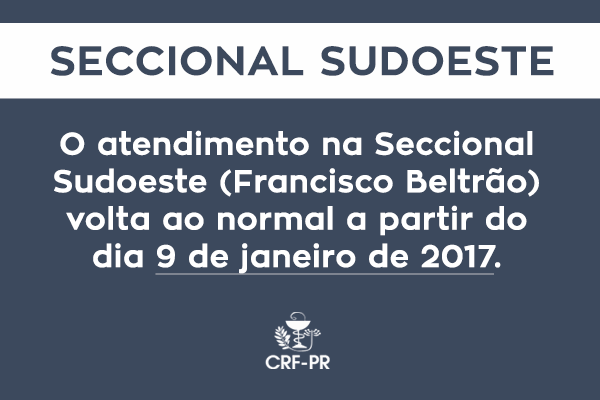 Recesso de Fim de Ano - Seccional Sudoeste