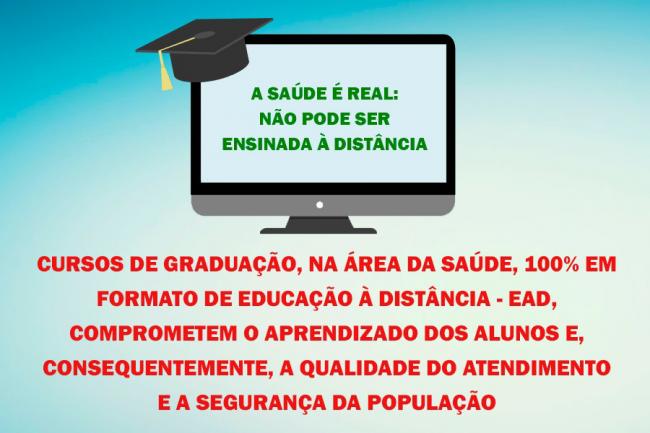 Campanha “A saúde é real: não pode ser ensinada à distância”