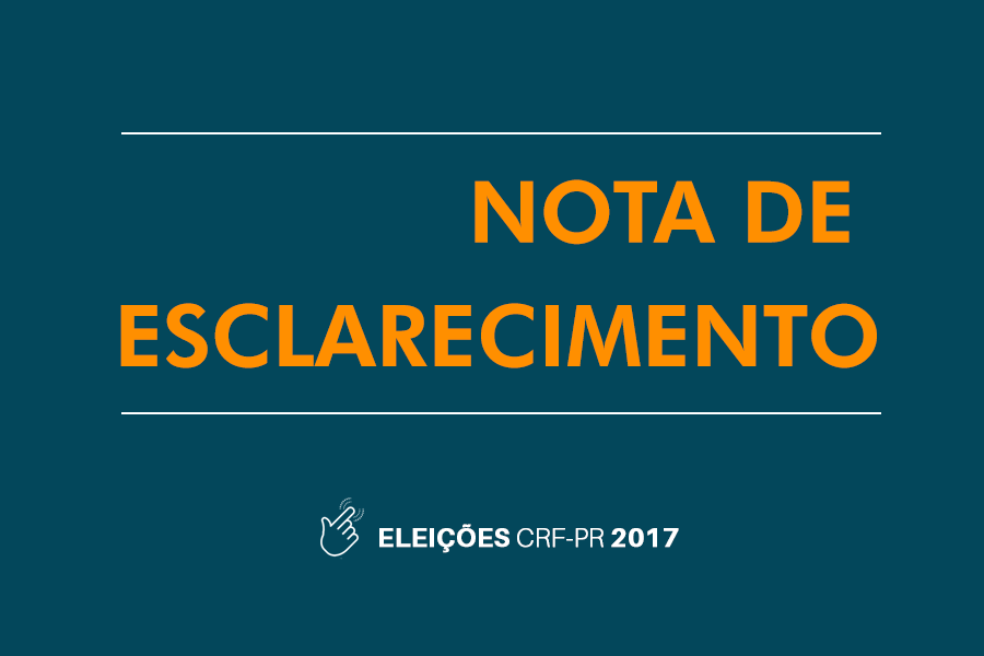 Eleições CRF-PR - Nota sobre divulgação de informações pessoais