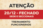 Atenção: não haverá expediente no dia 20/12