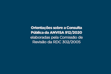 Sociedade Brasileira de Análises Clínicas: orientações sobre a Consulta Pública da ANVISA 912/2020