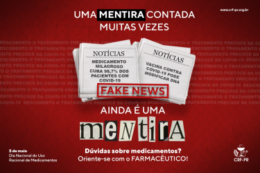 CRF-PR alerta para o perigo das Fake News e o uso indiscriminado de medicamentos durante a pandemia