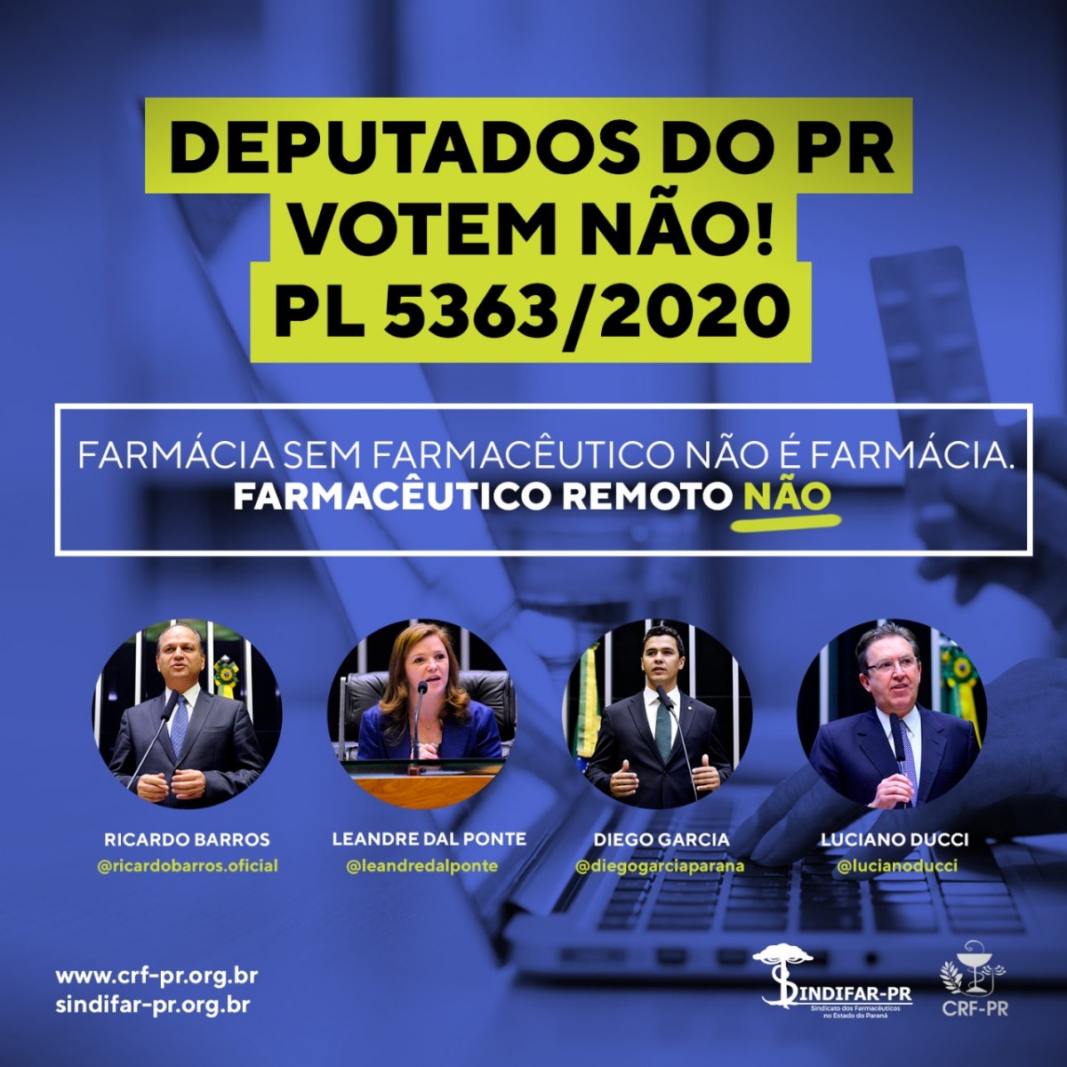 Farmacêutico, participe você também! Confira abaixo o modelo de carta para ser enviada aos parlamentares