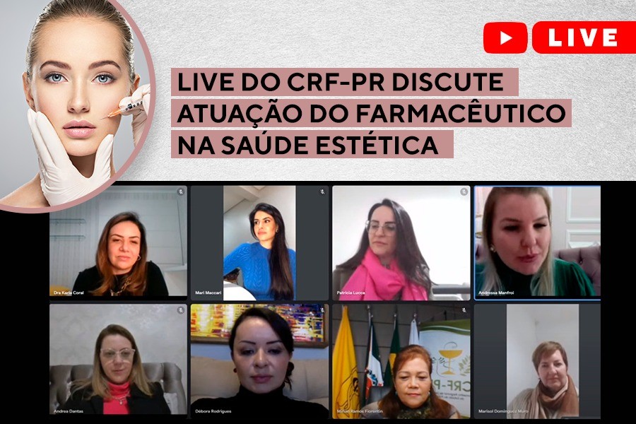 Live do CRF-PR discute atuação do farmacêutico na saúde estética