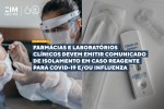 Curitiba: Farmácias e laboratórios clínicos devem emitir comunicado de isolamento em caso reagente para COVID-19 e/ou Influenza