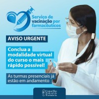 CFF: Conclua a modalidade virtual do curso "Serviço de Vacinação por Farmacêuticos"