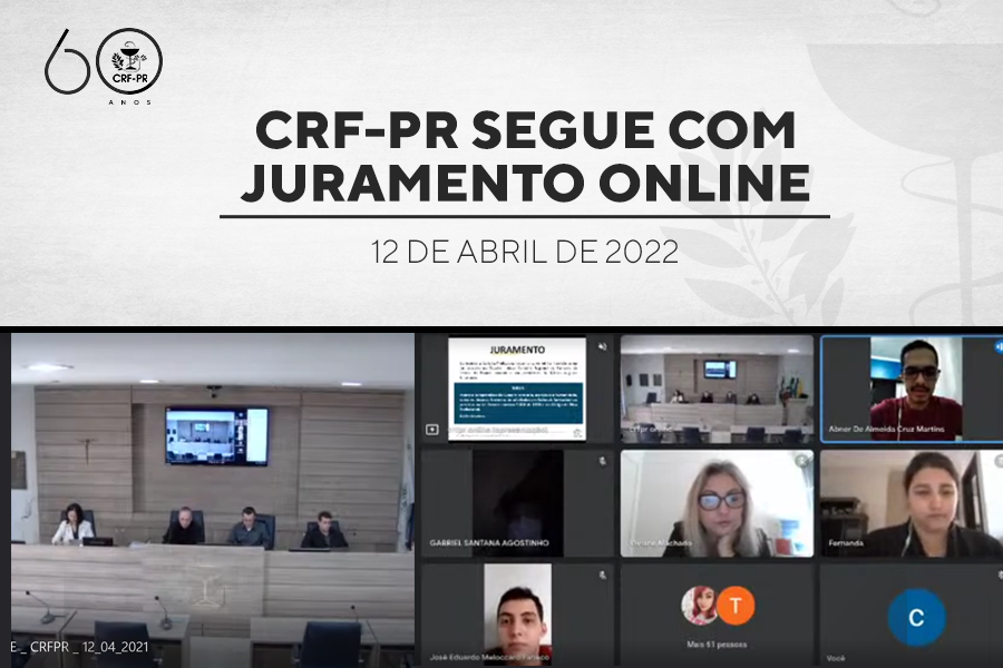 CRF-PR segue com Juramento Online