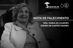 Nota de pesar: falecimento da farmacêutica Dra. Maria de Lourdes Gomes de Castro Soares