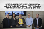 Sergio Andrekowicz, candidato a deputado estadual, participa da 927ª Reunião Plenária do CRF-PR