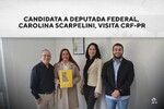 Candidata a Deputada Federal, Carolina Scarpelini, visita CRF-PR