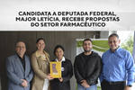 Candidata a Deputada Federal, Major Letícia, recebe propostas do setor farmacêutico