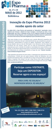 Expo Pharma 2012 reúne indústrias, distribuidores e prestadores de serviço para farmácias 