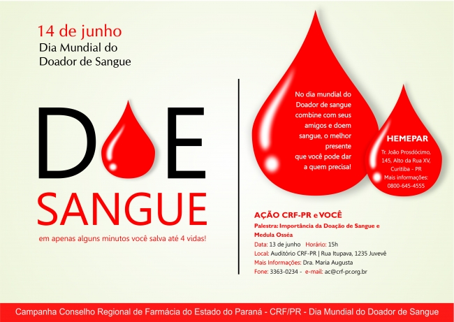 Palestra : Importância da Doação de Sangue e Medula Óssea